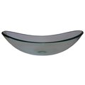 Novatto Novatto TIS-324C CHIARO Clear Slipper Glass Vessel Sink; 21.5 Inches Wide TIS-324C